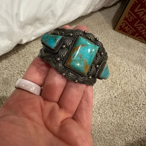 Raymond Bronze and Silver Cuff Bracelet - Picture 3 of 5